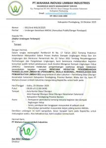 PT Wahana Inovasi Limbah Industries Undang Warga Cibungur dalam Sosialisasi Publik Rencana AMDAL Limbah B3